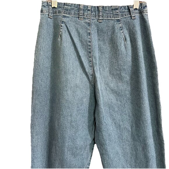 Womens Gloria Vanderbilt Capri Denim Jeans Light Wash Size 6 Meas 26x20 Slits - Picture 6 of 14